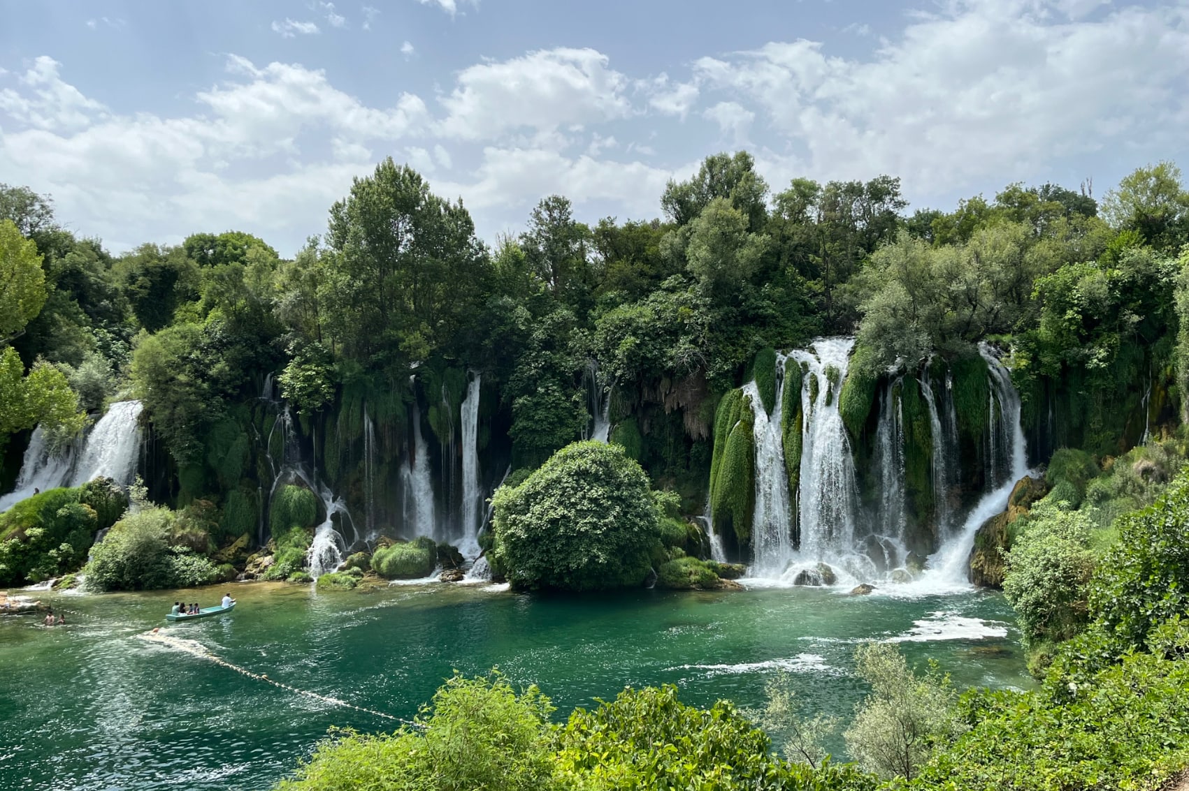 kravica falls bosnia multiple cascades rush over the Kravica Falls in Bosnia