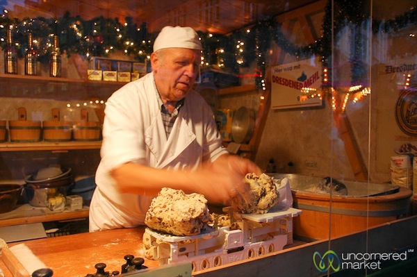 <p>Dresden <em>Striezelmarkt</em>. Time to make the <em>Christstollen.</em></p> Dresden Striezelmarkt. Time to make the Christstollen