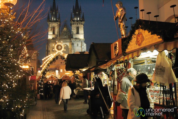 <p>Prague’s Old Town Square, Christmas style.</p> Prague’s Old Town Square, Christmas style.